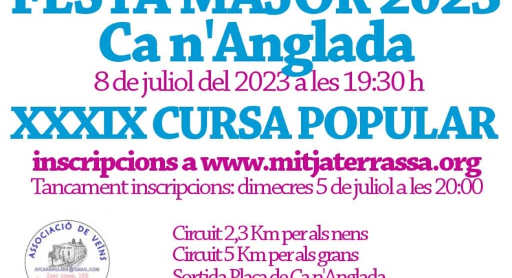 Cursa atlètica popular de Ca n'Anglada 2023