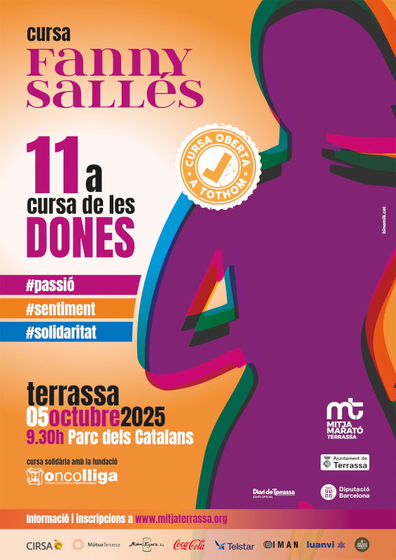 cartell Cursa Fanny Sallés 2025 La cursa de les dones a Terrassa 2025